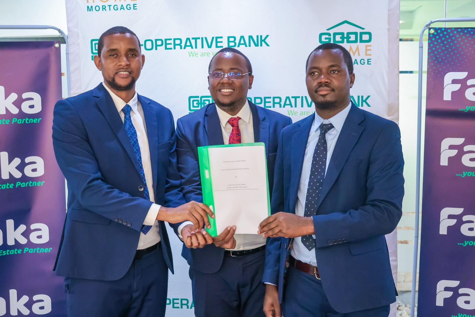 The signed agreement between Co-operative Bank and Fanaka.